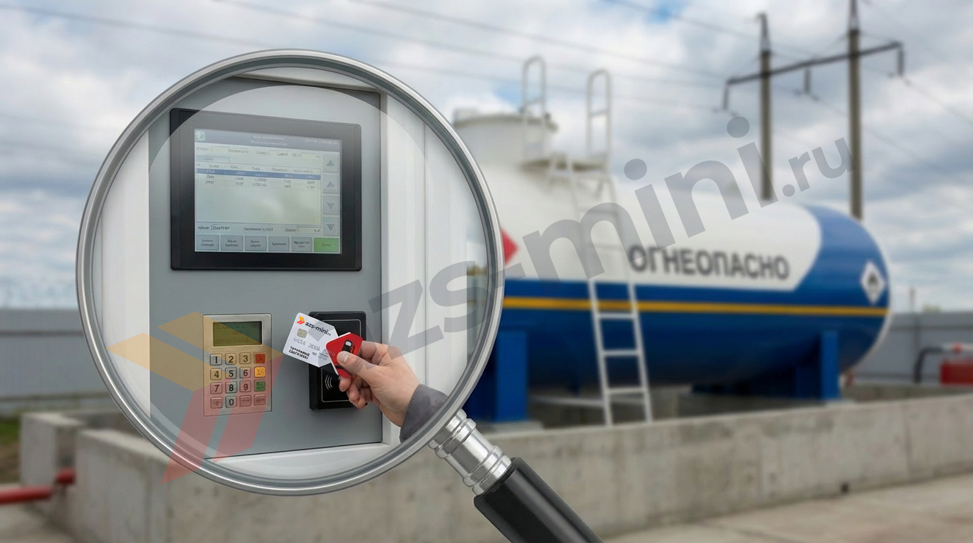 Топливная карта для контейнерной АЗС с системой учёта расхода топлива