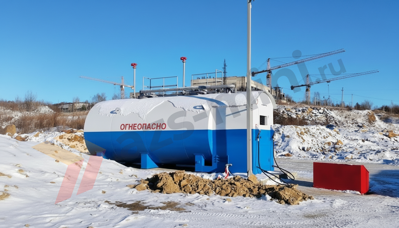 Мобильная АЗС на открытой производственной площадке