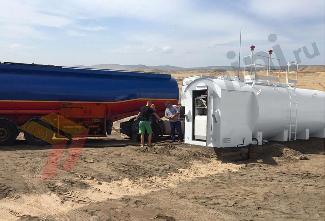 Перекачка топлива из автоцистерны в мобильную АЗС