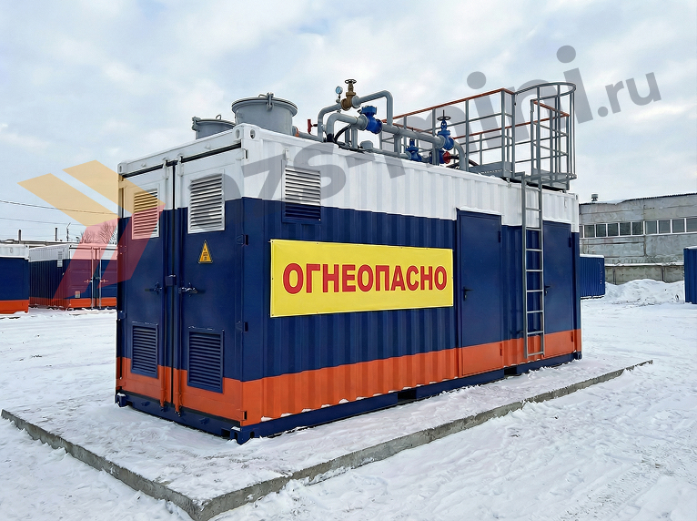 Металлический контейнер хранения топлива с насосной группой и автоматикой