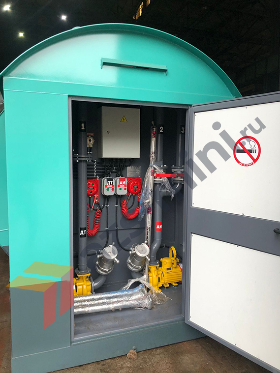 Внутреннее устройство ведомственной заправочной станции