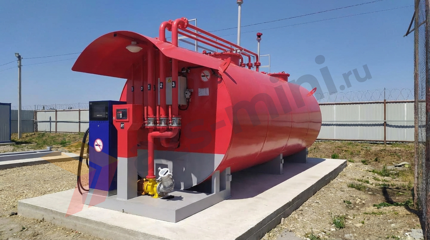 Открытый заправочный модуль контейнерной АЗС