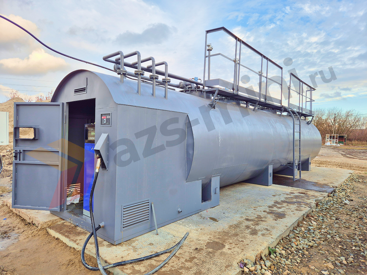 Контейнерная заправочная станция на предприятии с грузовым автопарком